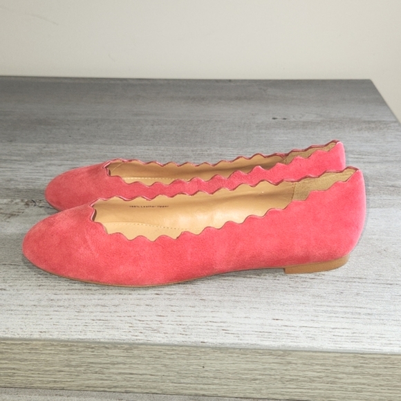 J.CREW RED SUEDE FLAT SHOES WOMENS SIZE 6 100% LEATHER UPPER  NEW WITHOUT BOX - Picture 5 of 11